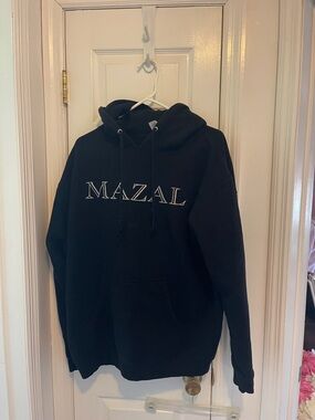 MAZAL Men's Black Logo Hoodie - Pullover Sweatshirt